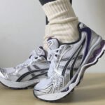 ⁦ASICS Gel-Kayano 14 White Dark Grape - נעלי אסיקס⁩ – תמונה ⁦7⁩